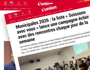 Revue de presse de la liste "Soissons avec vous" qui se présente pour les municipales de la ville de Soissons 2026